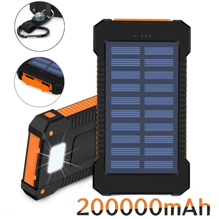 200000mAh Solar Power Bank – Infinite Power for Your Outdoor Adventures